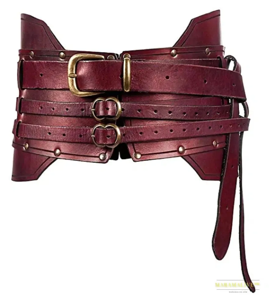 Medieval Retro Wide Knight Belt Armor - Men's Cosplay Costume - Women's Gothic Fancy Prop - Vintage PU Accessories