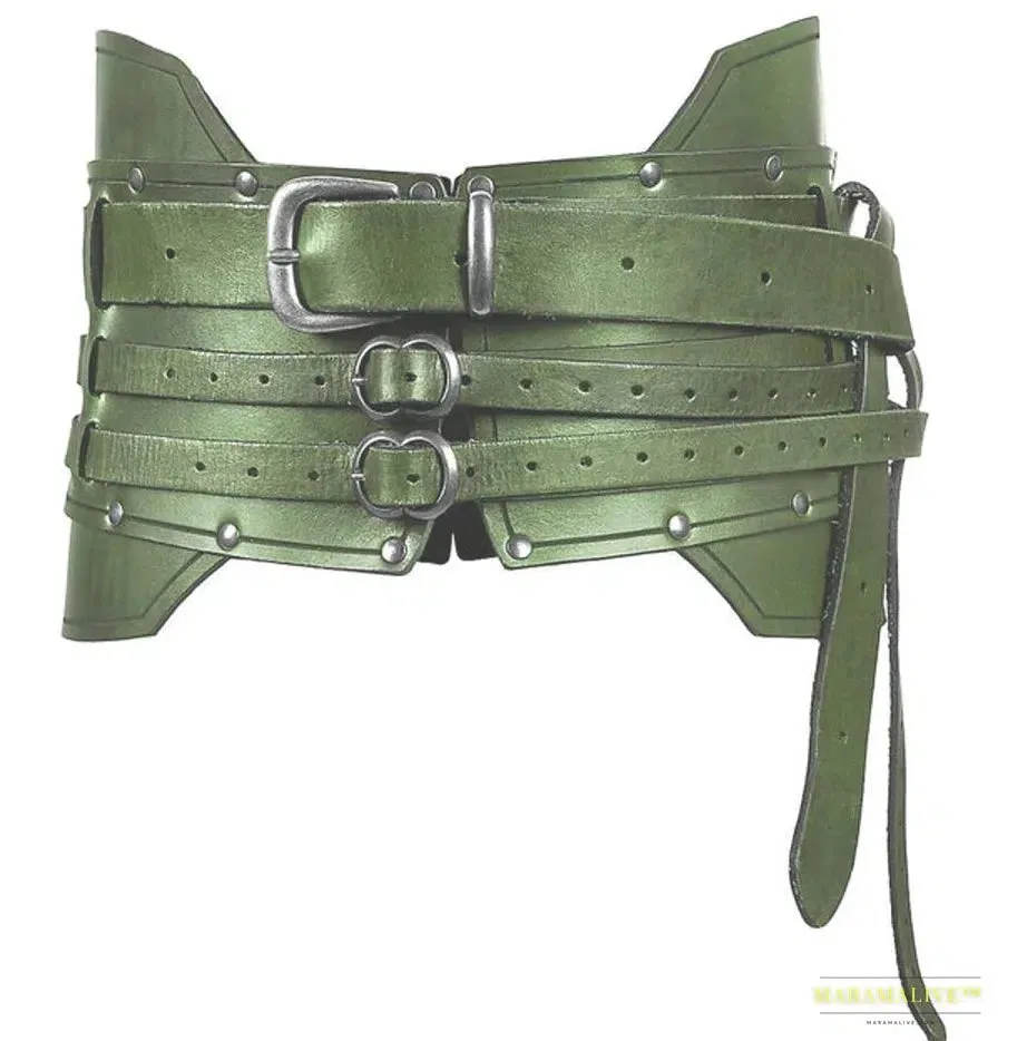 Medieval Retro Wide Knight Belt Armor - Men's Cosplay Costume - Women's Gothic Fancy Prop - Vintage PU Accessories