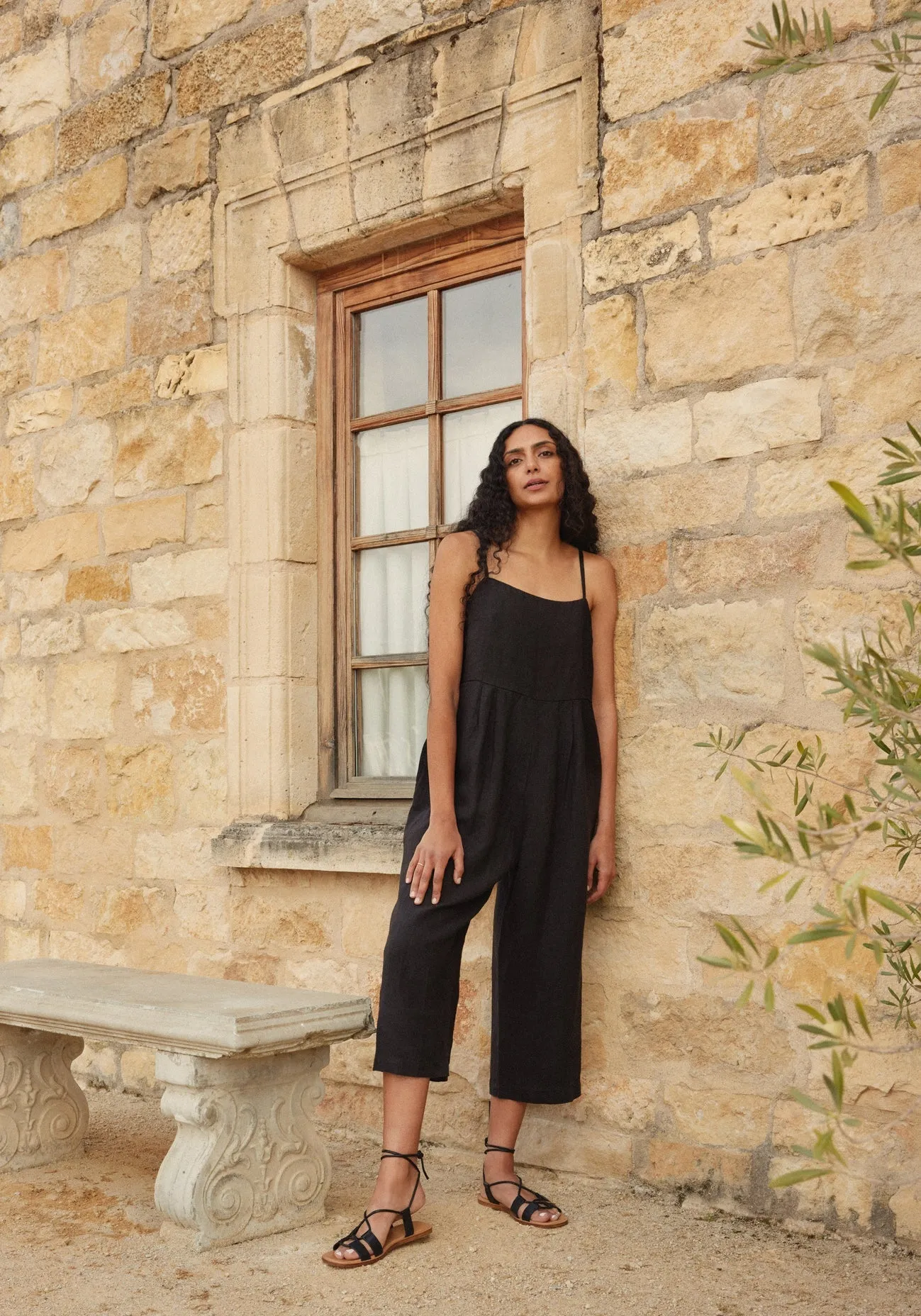 Mira Pantsuit Laundered Black
