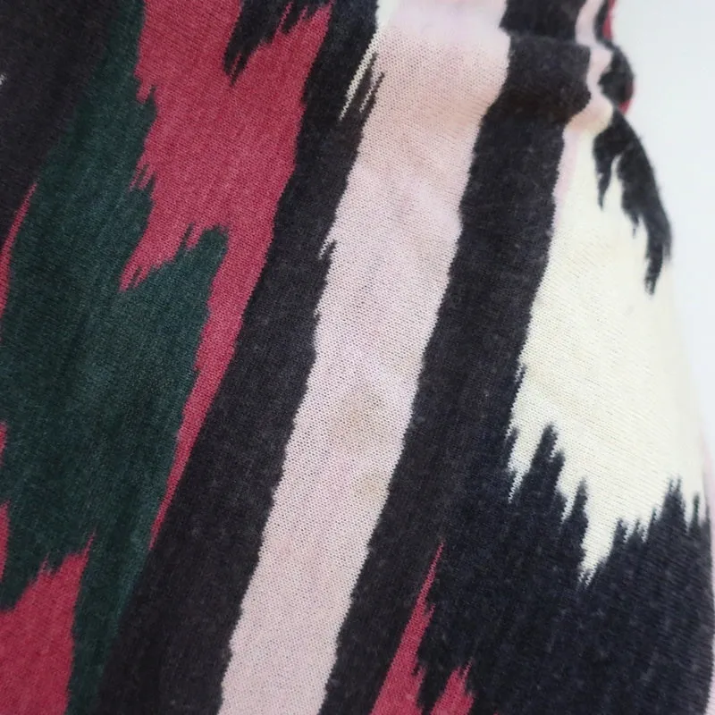 Missoni Wrap Dress Multicolor Wool-Blend Knit Size 42 Long Sleeve V-Neck