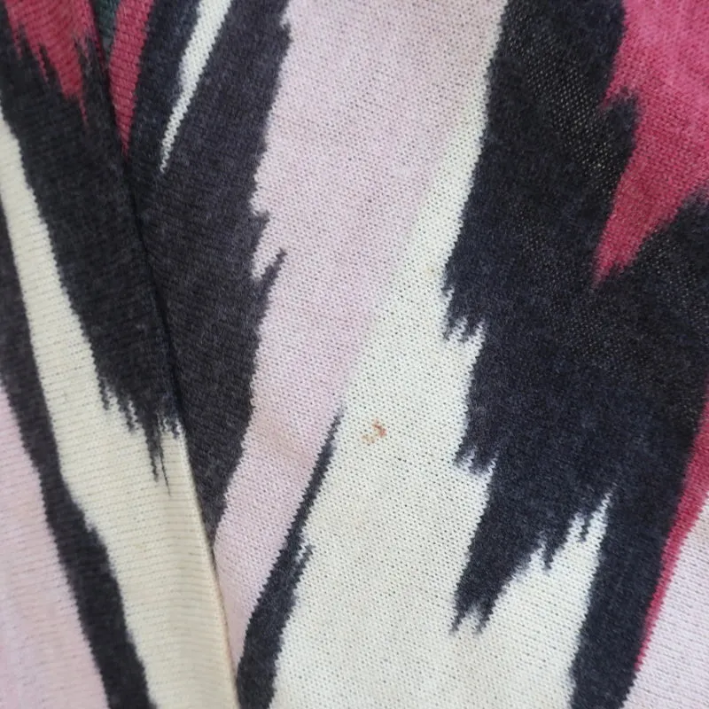 Missoni Wrap Dress Multicolor Wool-Blend Knit Size 42 Long Sleeve V-Neck