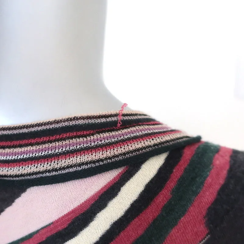Missoni Wrap Dress Multicolor Wool-Blend Knit Size 42 Long Sleeve V-Neck