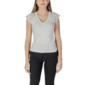 Morgan De Toi Women's White Sleeveless V-Neck T-Shirt