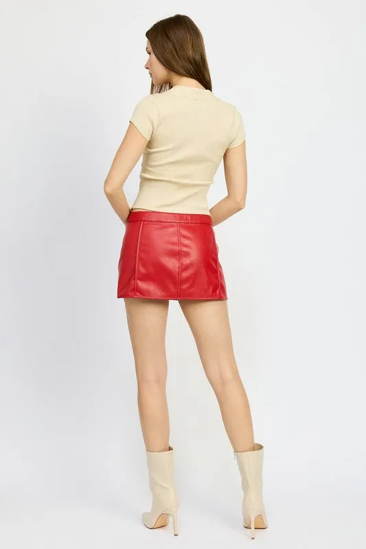 Moto Women's Mini Skirt With Zipper