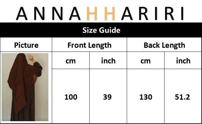 Najam Chiffon three layer Khimar in coffee color