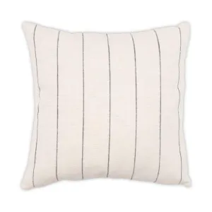 Napa White Striped Pillow 22x22