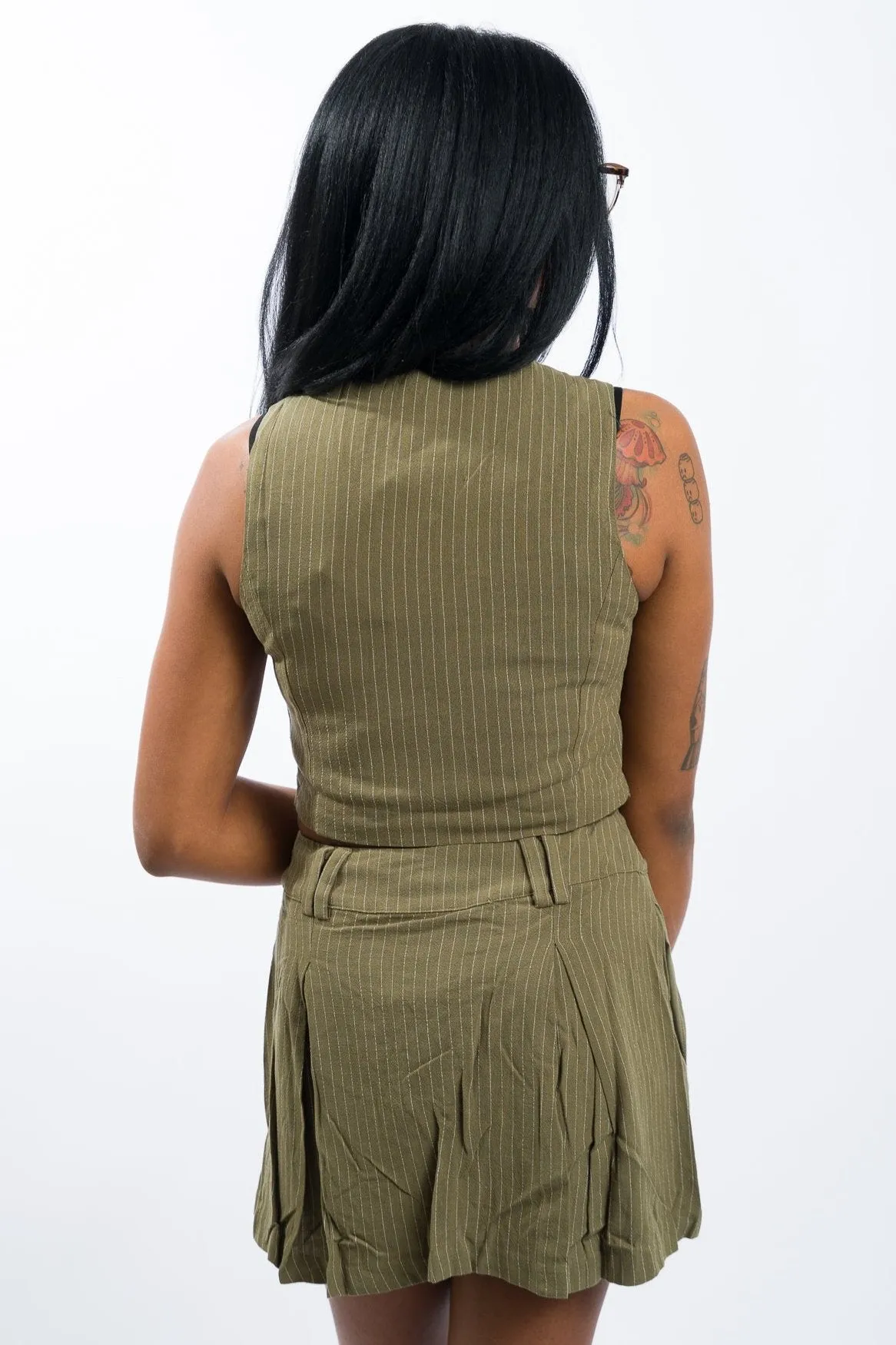 Nia Elizabeth Vest & Nico Skirt - Khaki (SOLD SEPARATELY!)