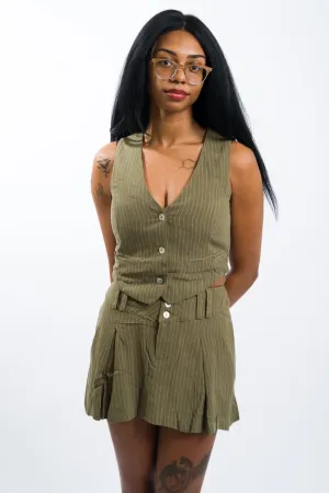 Nia Elizabeth Vest & Nico Skirt - Khaki (SOLD SEPARATELY!)