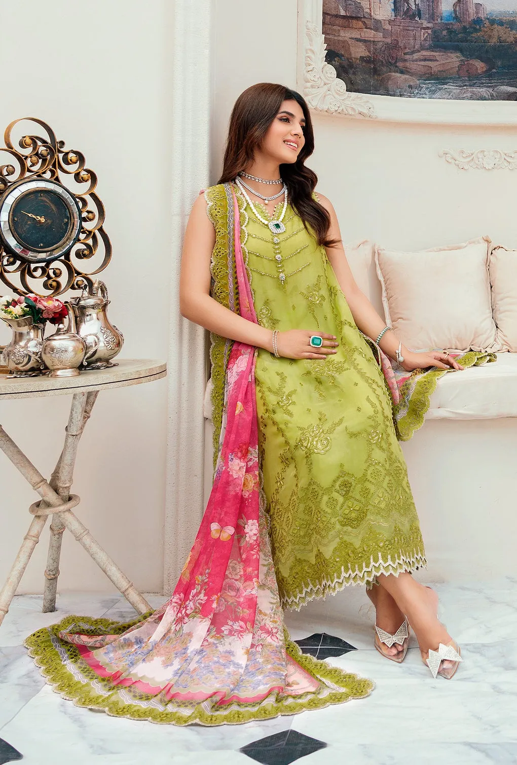 Noor Chiffon Laserkari 2023 by Saadia Asad | D-01