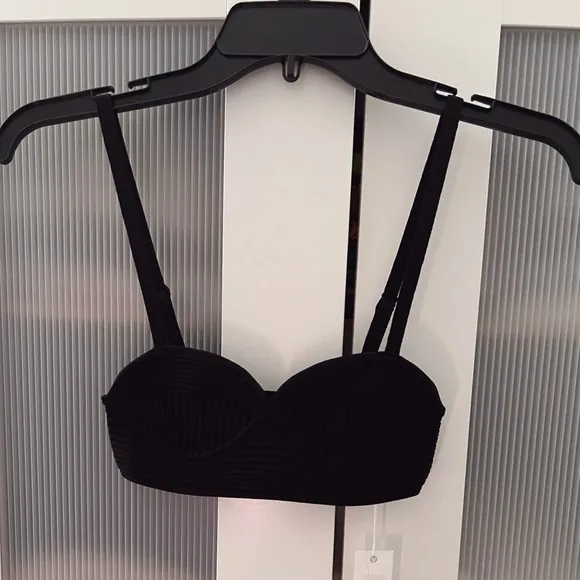 NWT SIMKHAI Black Signature Linden Bralette Size XS