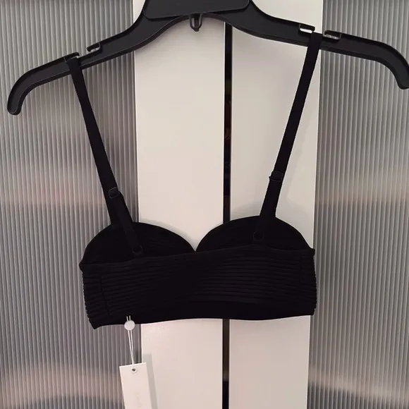 NWT SIMKHAI Black Signature Linden Bralette Size XS