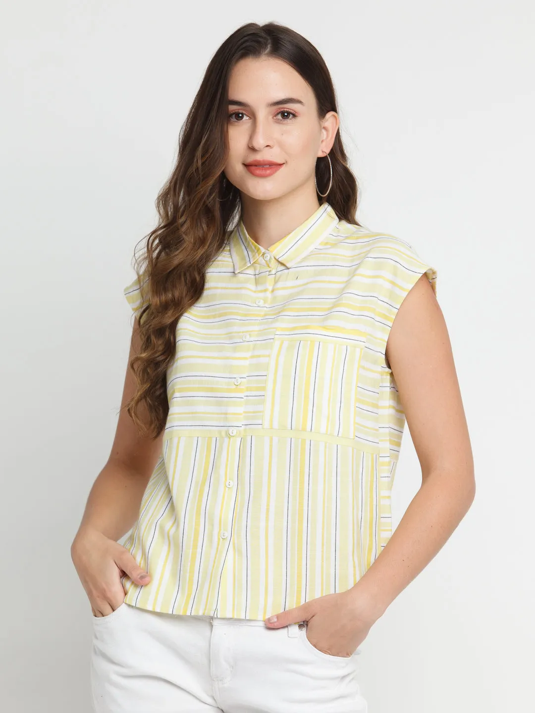 Off White Striped Shirt