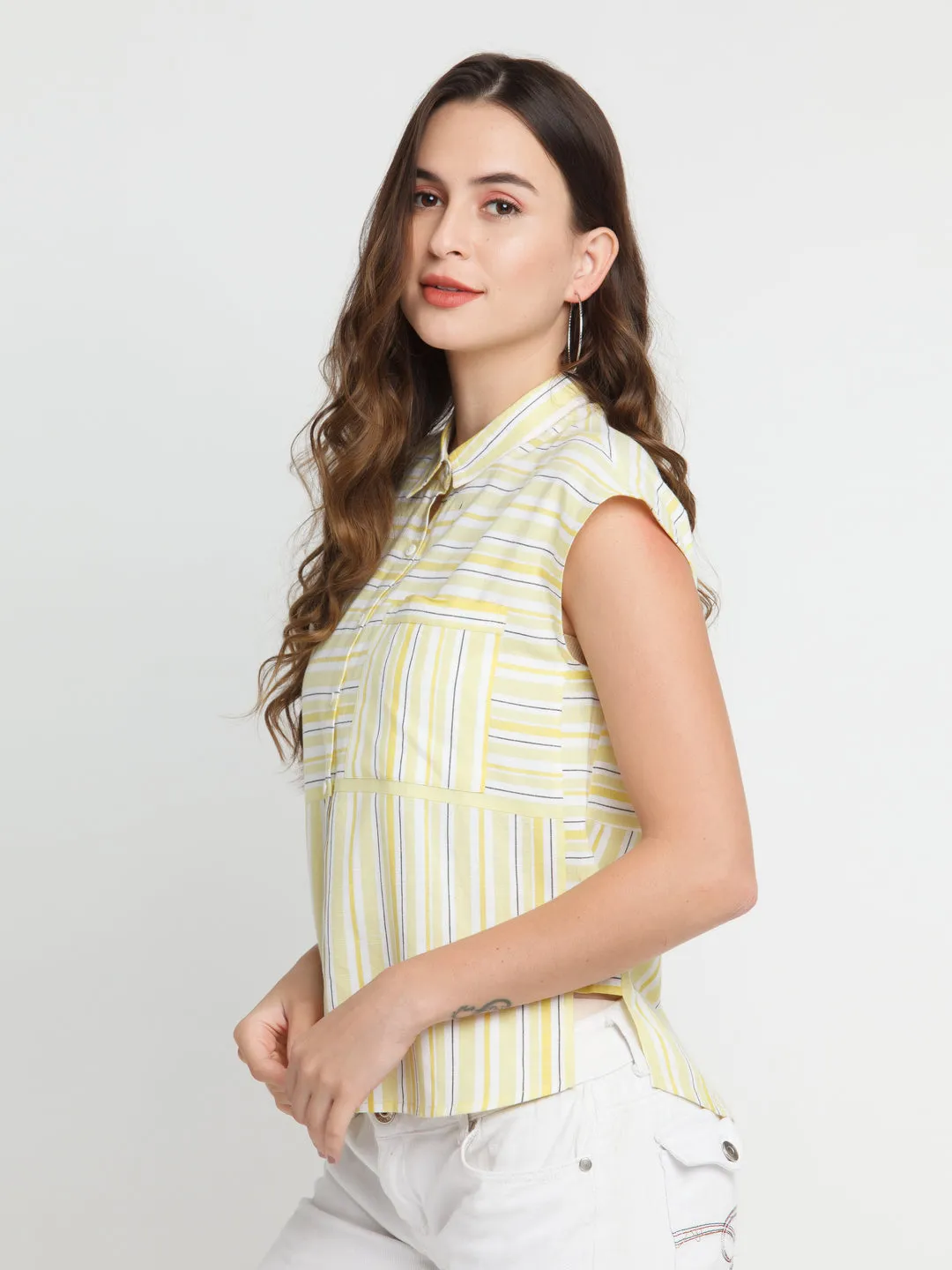 Off White Striped Shirt