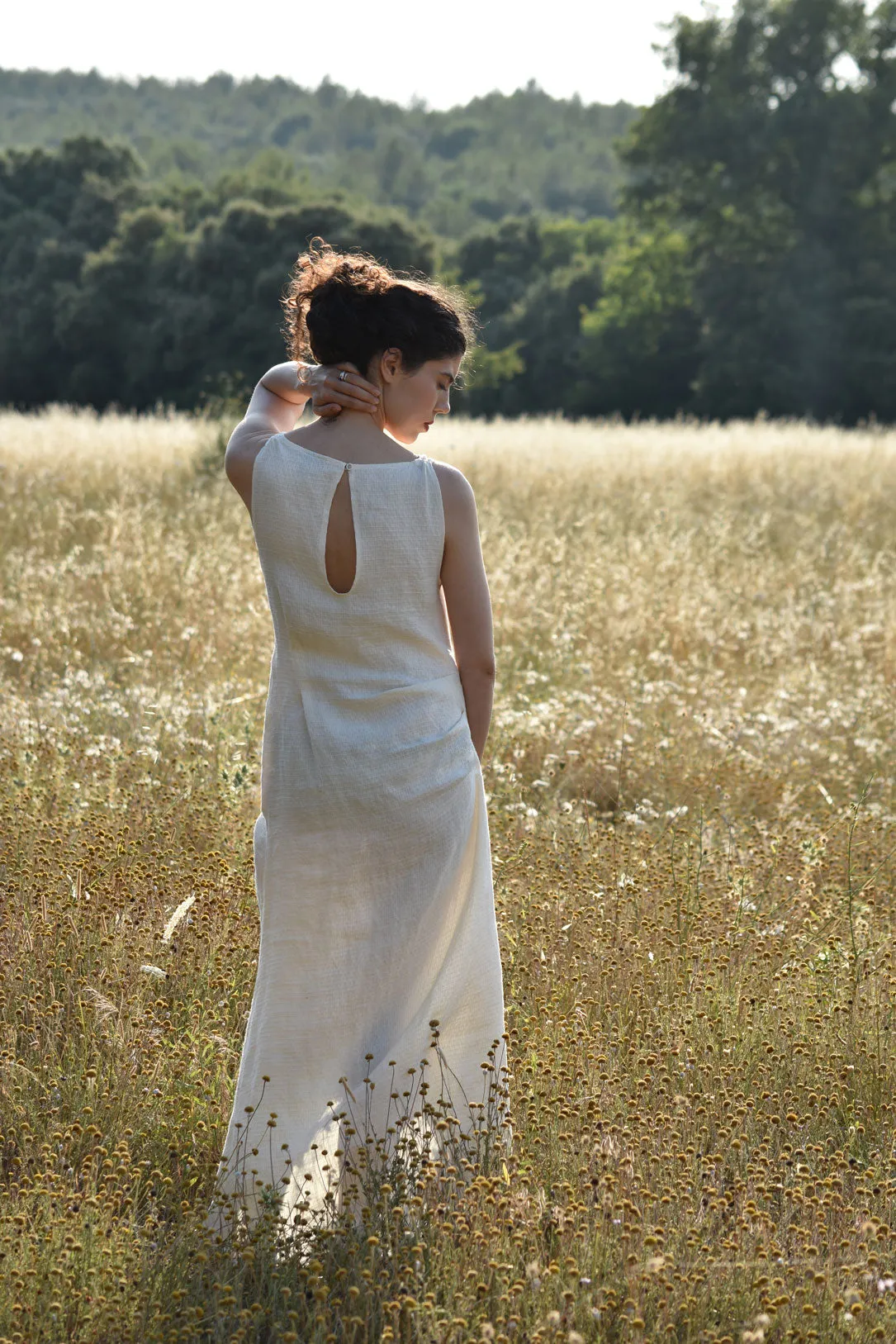 Ondine Dress in Crème Linen (Pre-Order, Ships April 15)