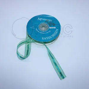 Organza Satin Sheen Ribbon Emerald Green 15mm