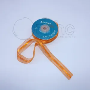 Organza Satin Sheen Ribbon Orange 25mm