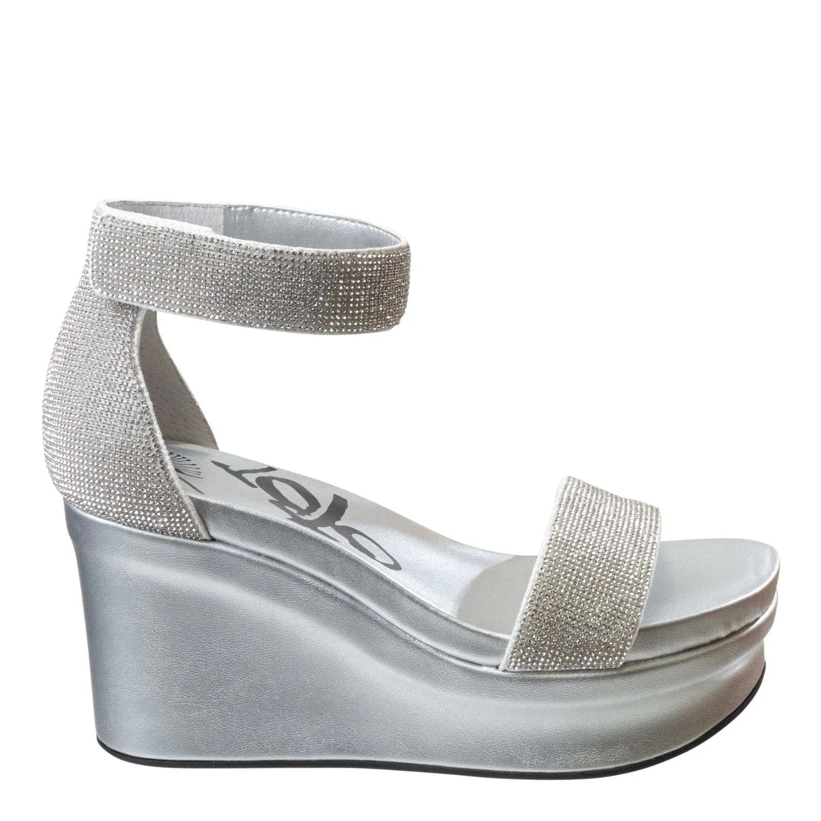OTBT - STATUS in SILVER Wedge Sandals