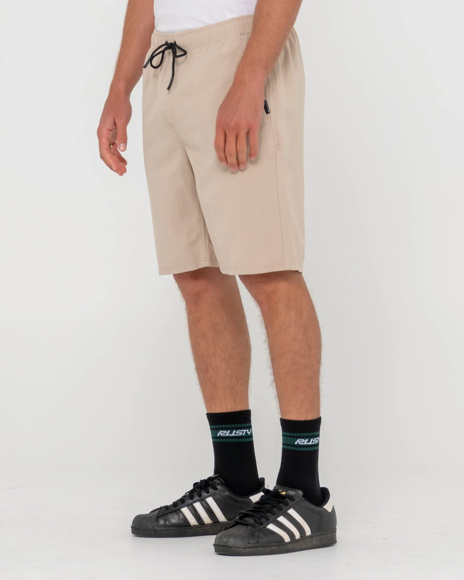 Overtone Elastic Waist Linen Short