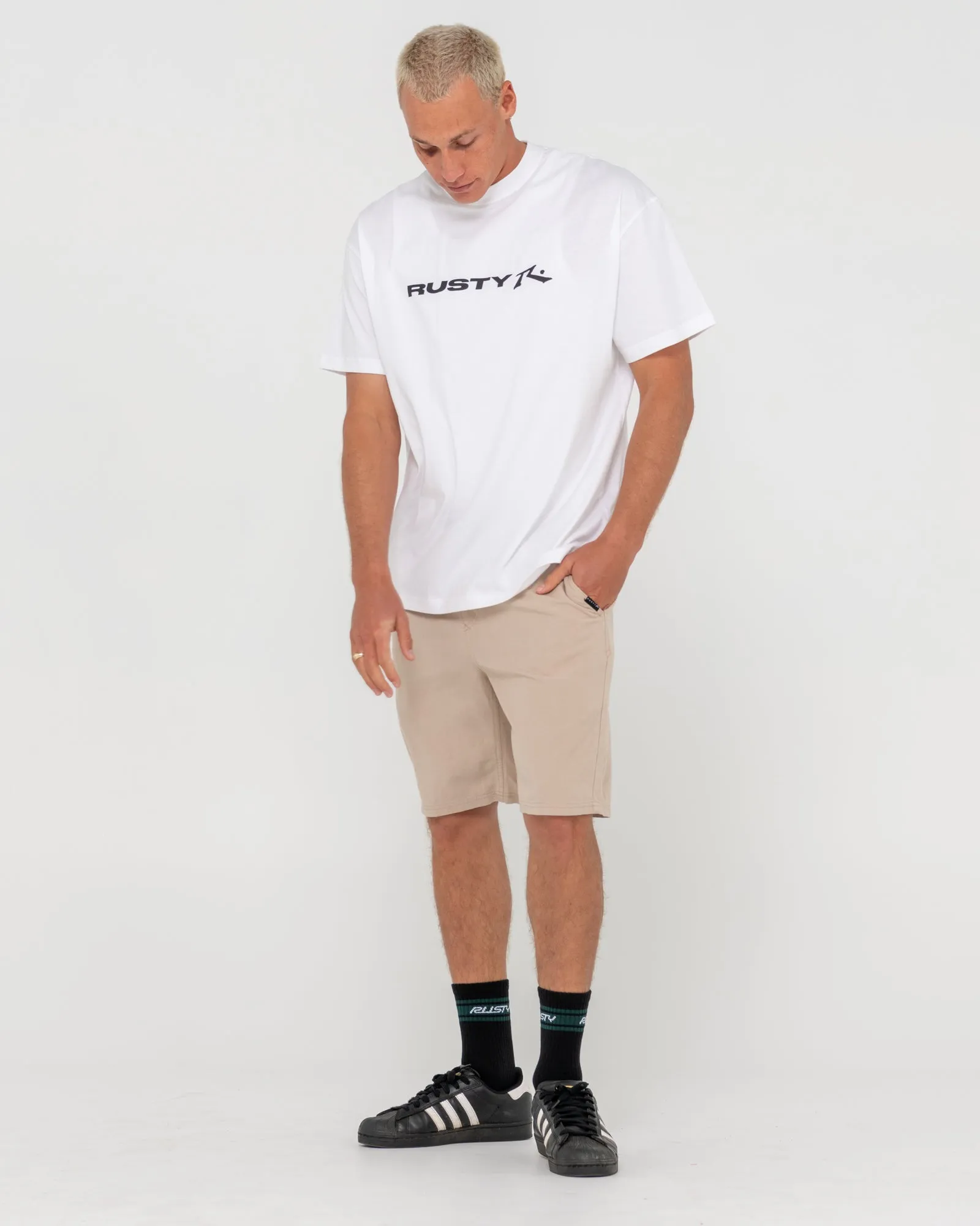 Overtone Elastic Waist Linen Short