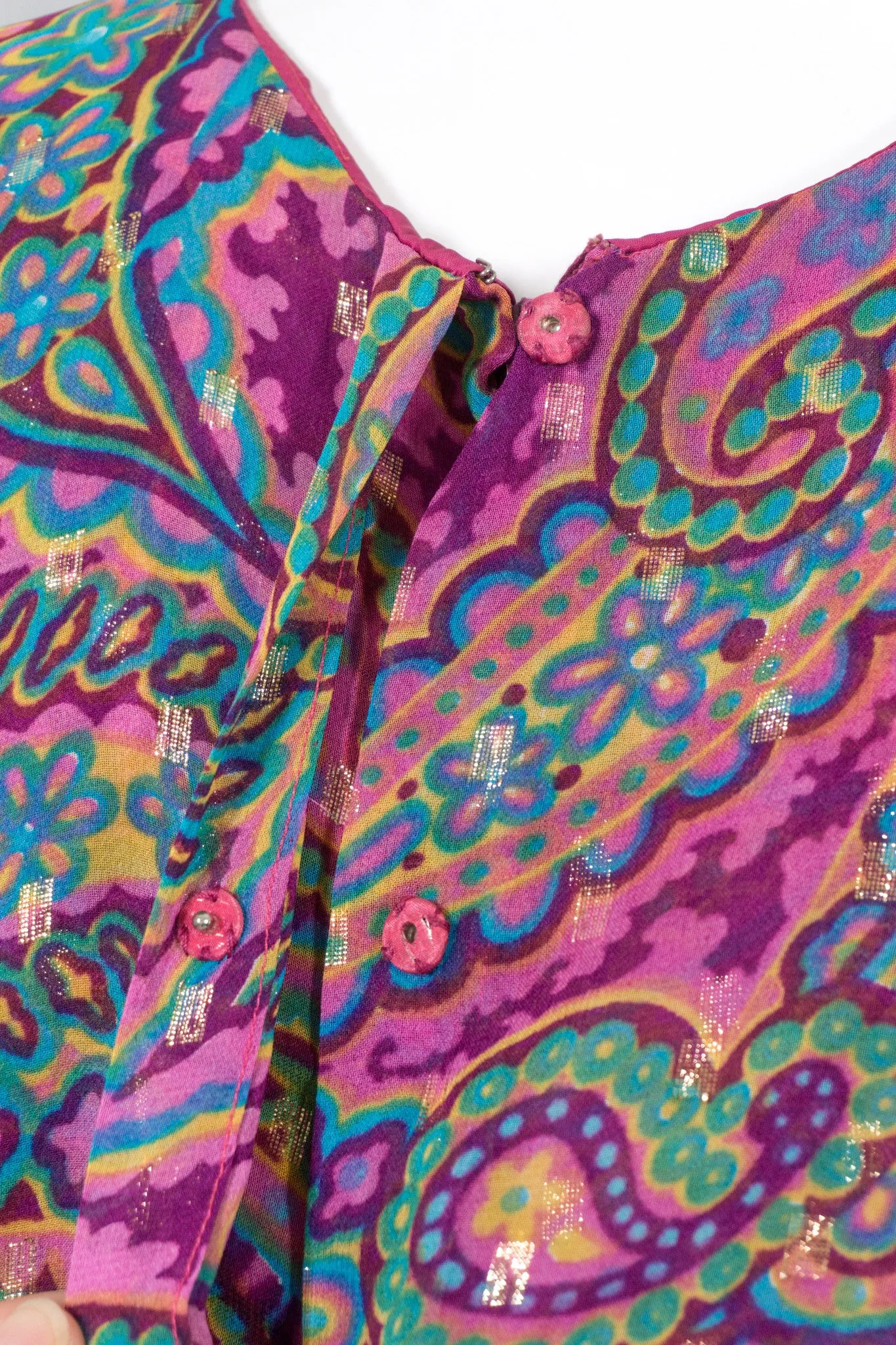 Paisley Silk Cape Dress