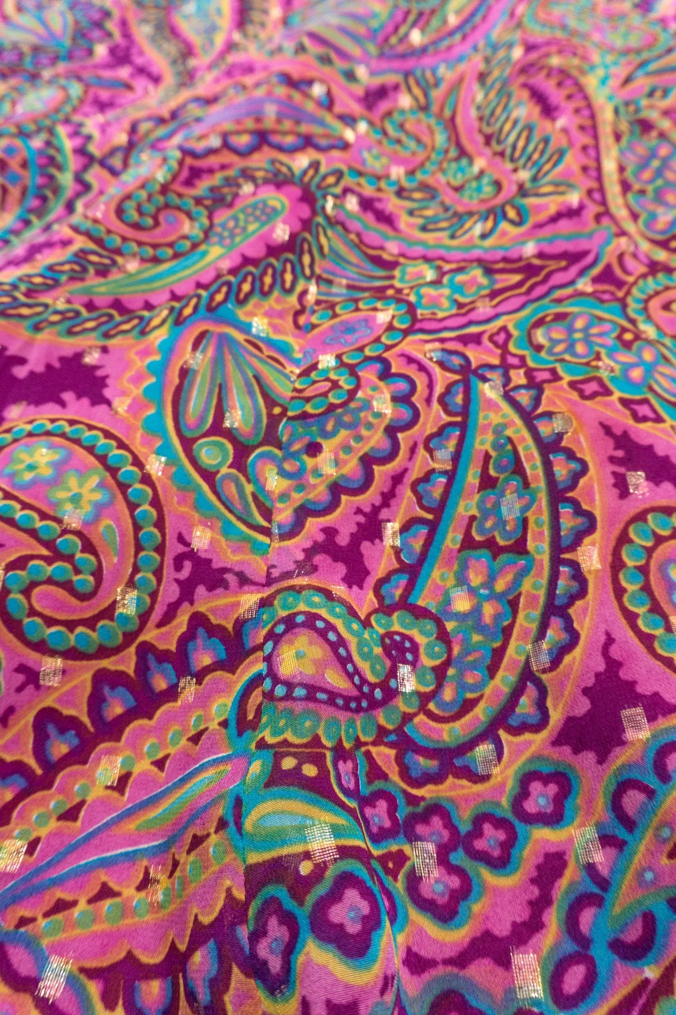 Paisley Silk Cape Dress