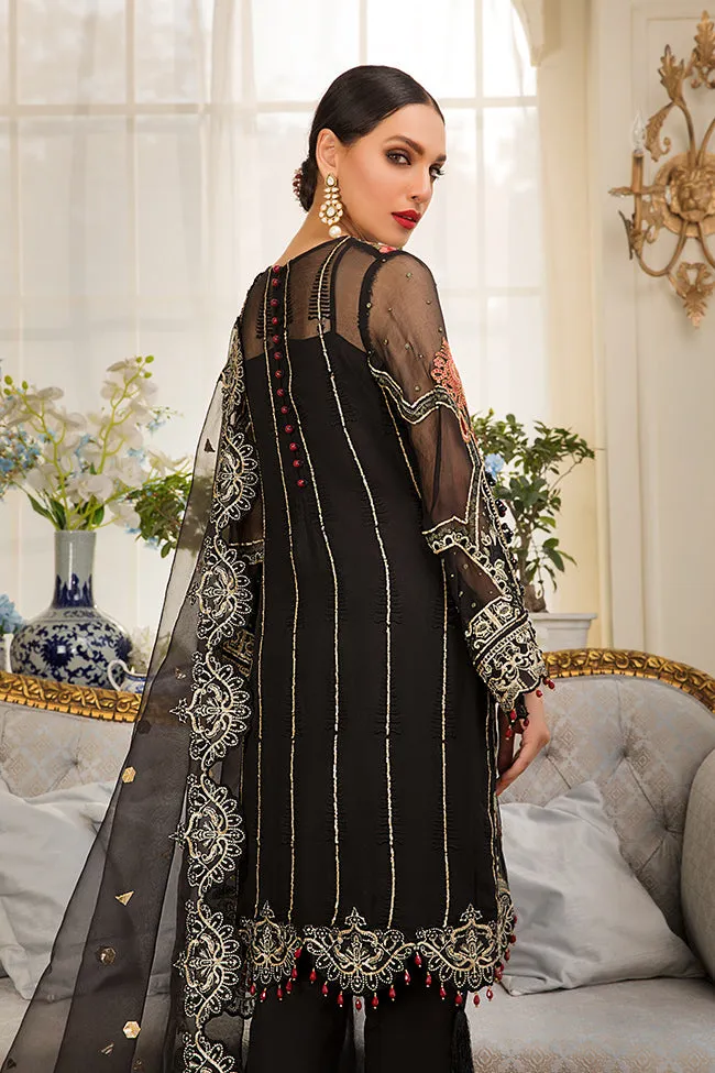 Pakistani Eid Dress In Elegant Black  # C2051