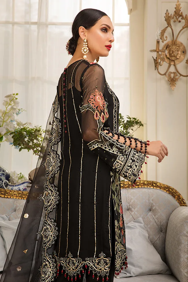 Pakistani Eid Dress In Elegant Black  # C2051