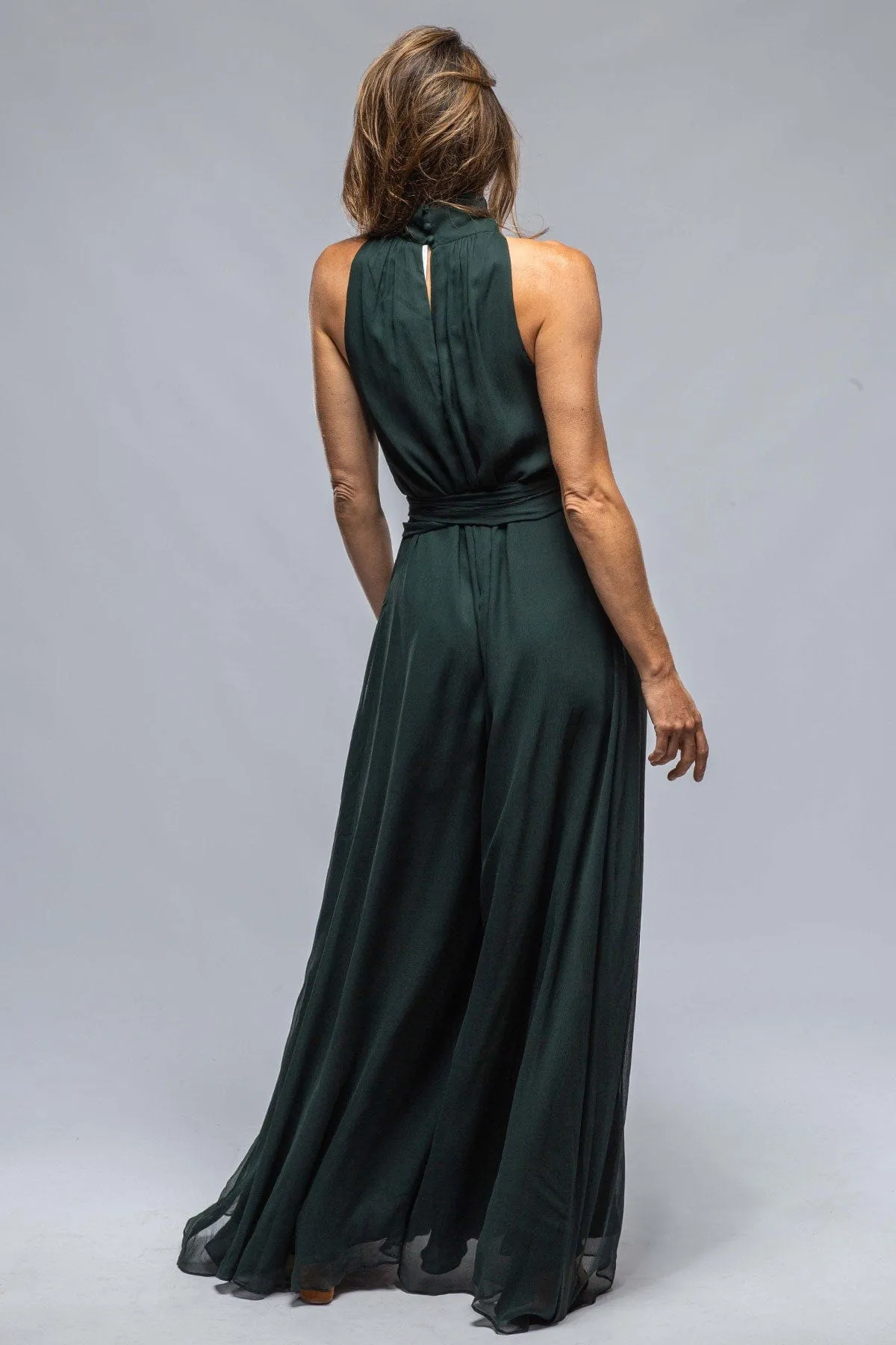 Palazzo Jumpsuit, Silk Chiffon, In Forest