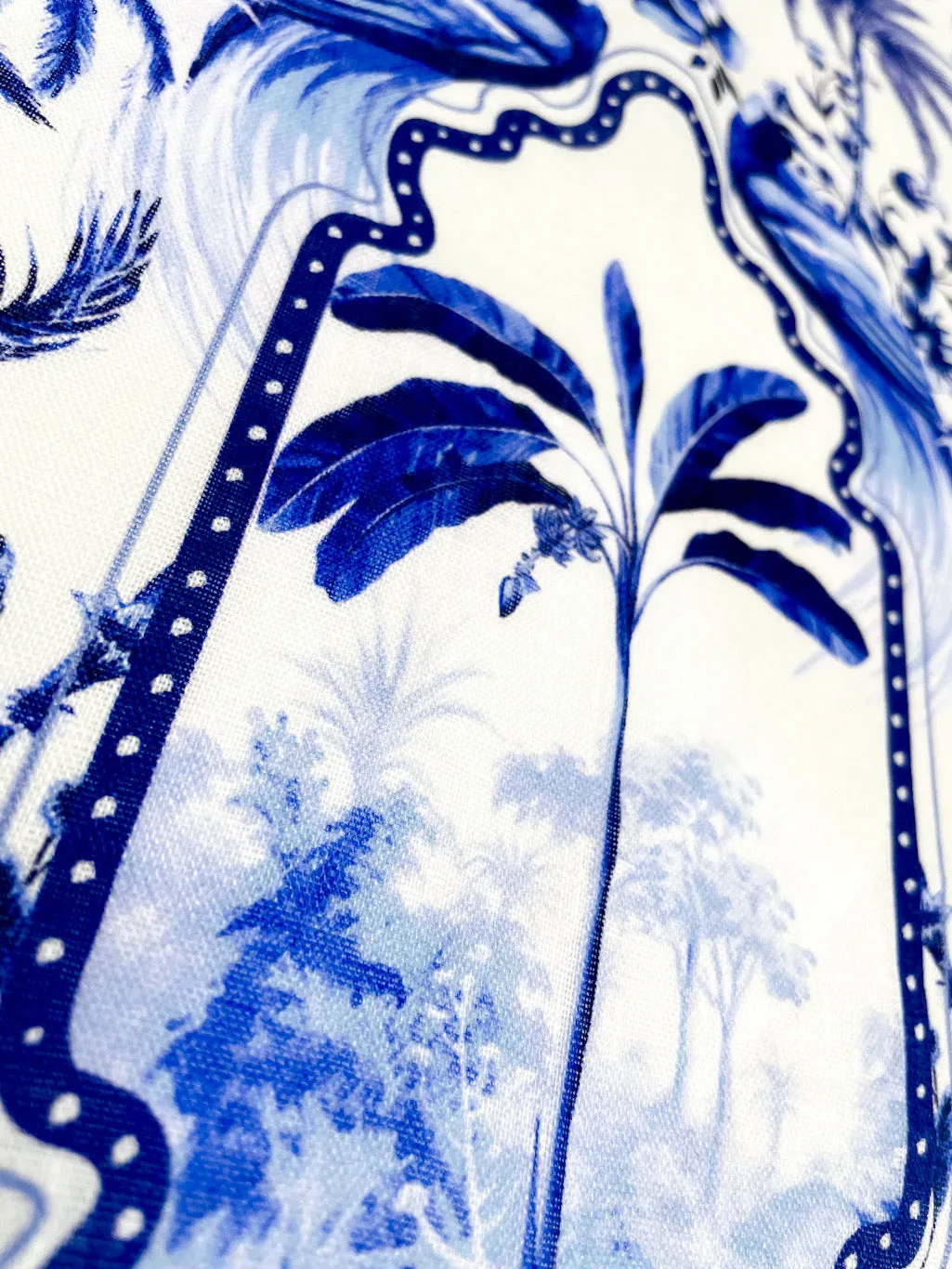 Palm Tree Tropical Handkerchief Light Weight 100% Linen Fabric By The Yard/CL1108
