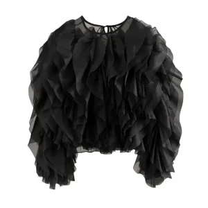 Polyester-Chiffon Blend Women's Chiffon Shirts
