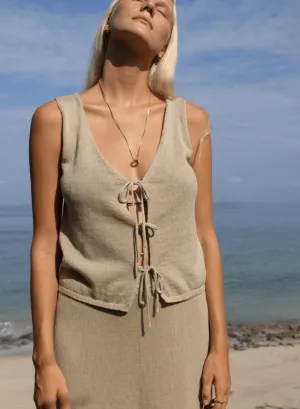 Poppy Vest in Taupe