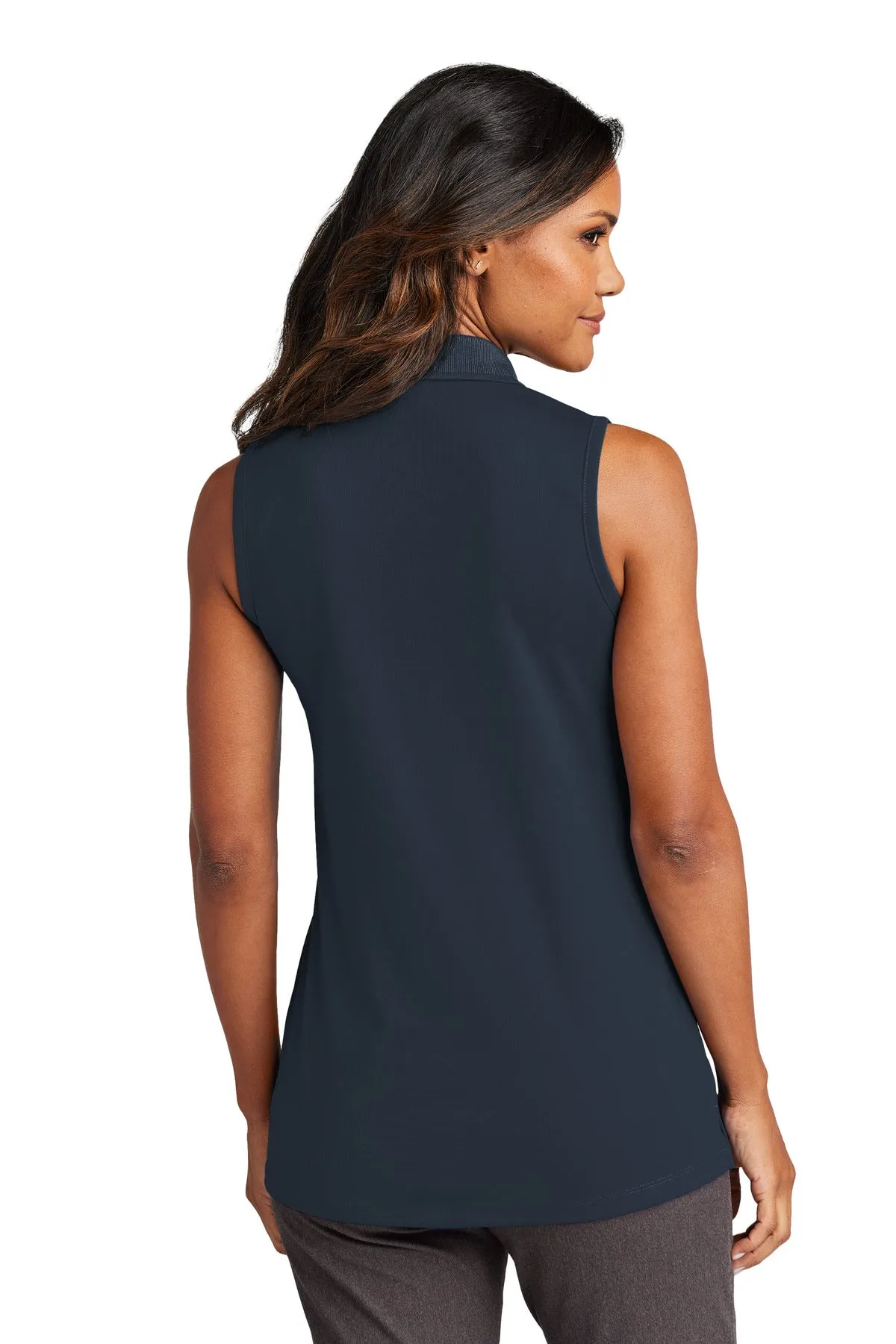 Port Authority Women's Dry Zone UV Micro-Mesh Sleeveless Polo LK110SV River Blue Navy