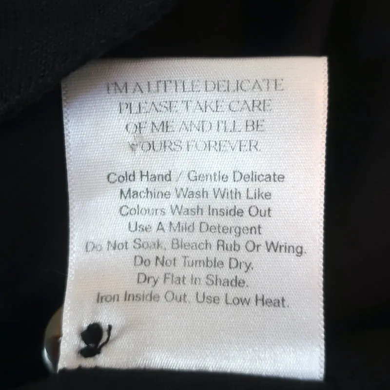 Posse Emma Vest Black Linen Size Medium
