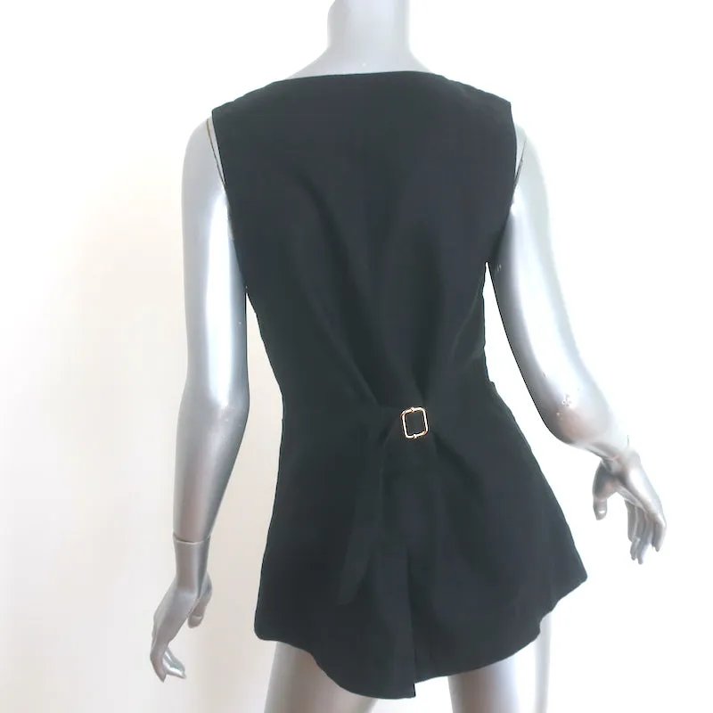Posse Emma Vest Black Linen Size Medium