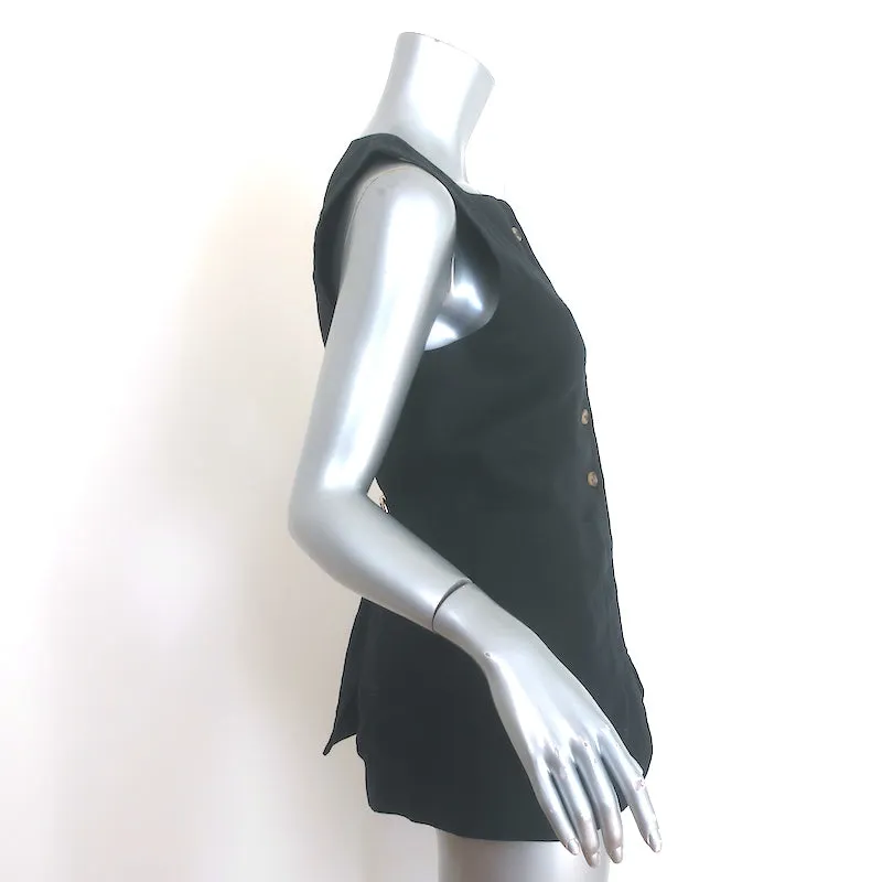 Posse Emma Vest Black Linen Size Medium