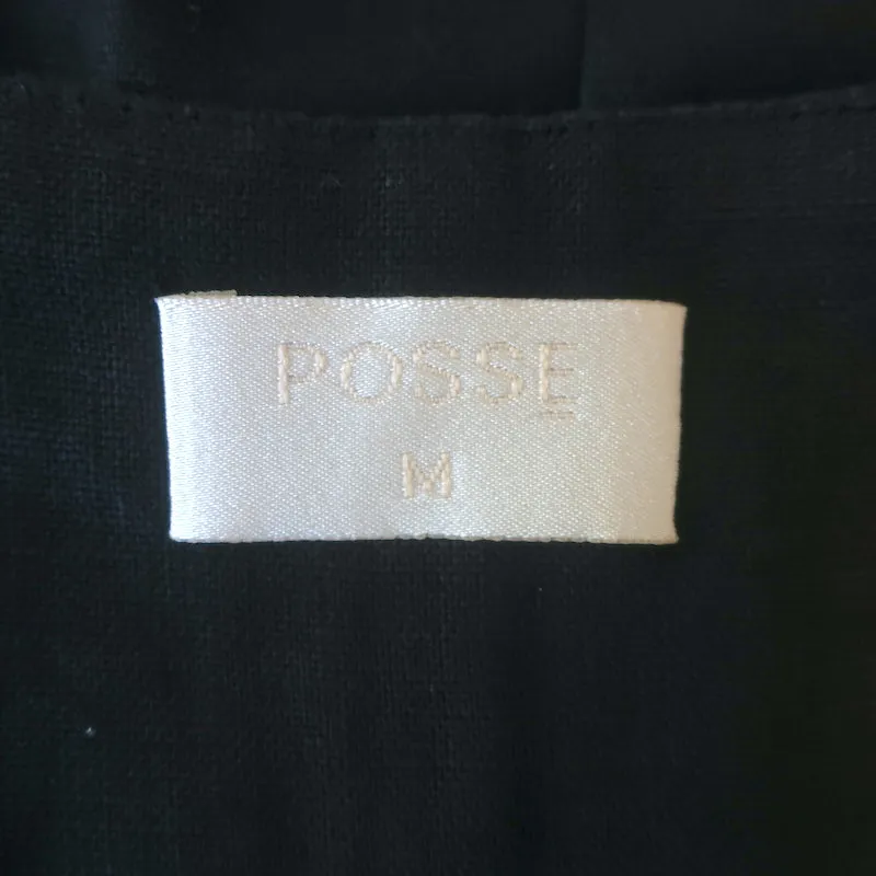 Posse Emma Vest Black Linen Size Medium