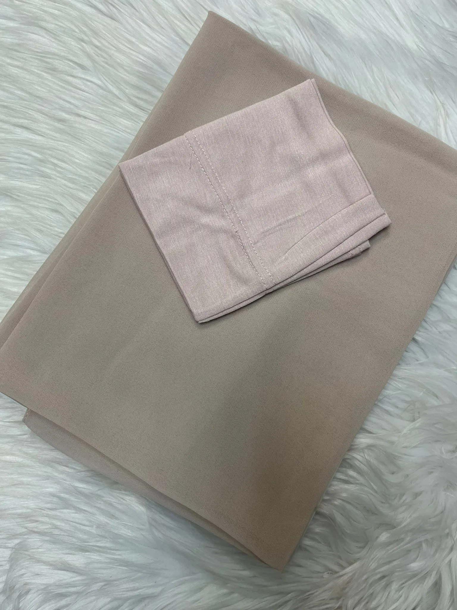 Premium Chiffon & tube set- Blush