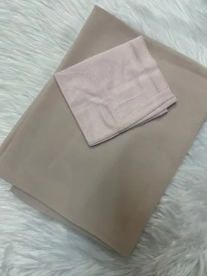 Premium Chiffon & tube set- Blush