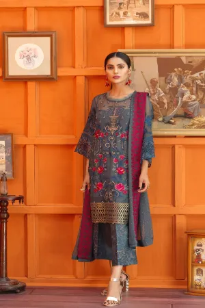 Pretty Pakistani dress of Chiffon for Parties # P2611