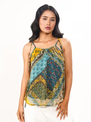 Printed Round Neck Top