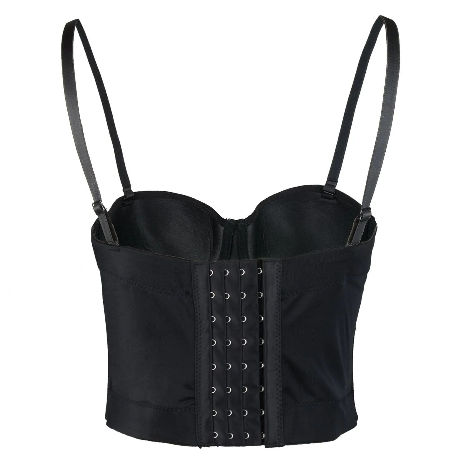PU Leather Sexy Bustier Crop Top Bra
