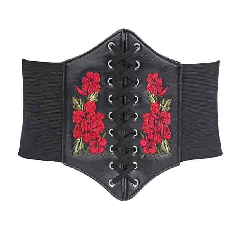 Purpdrank - Black Sexy Women's Corset Top Female Gothic Clothing Underbust Waist Sexy Bridal Bustier Body Slimming Wide Belts Dress Girdle