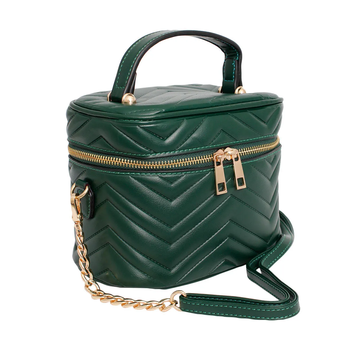 Purse Green Vanity Case Crossbody
