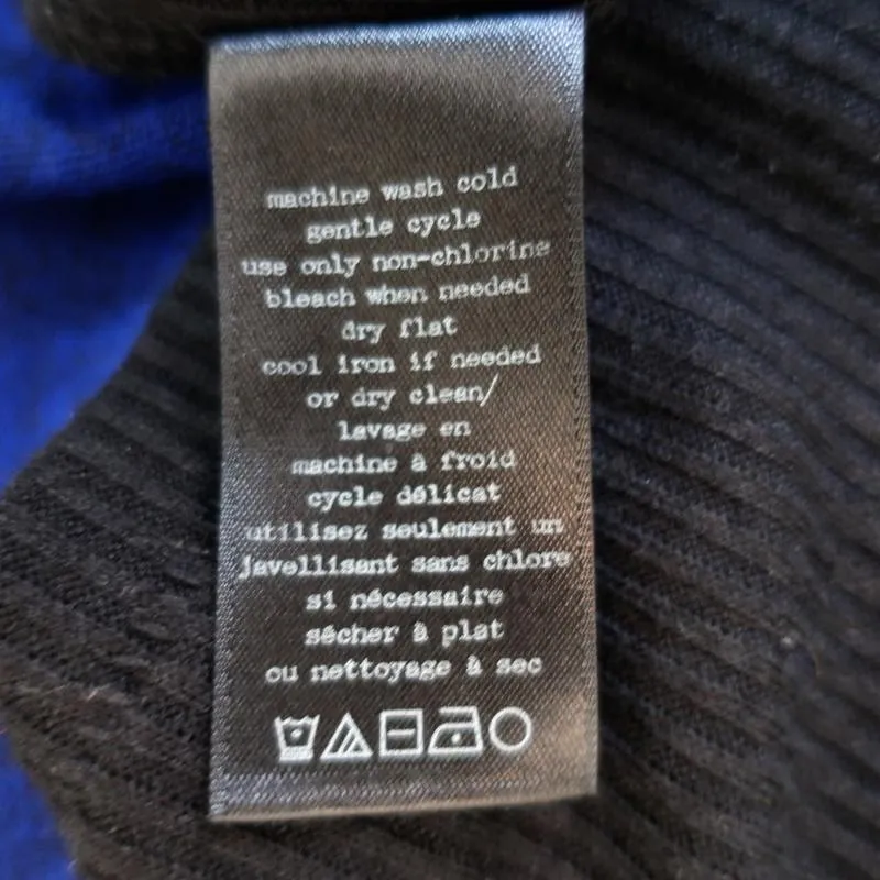 Rag & Bone/JEAN Sweater Blue & Black Stretch Jersey Size Small Crewneck Pullover