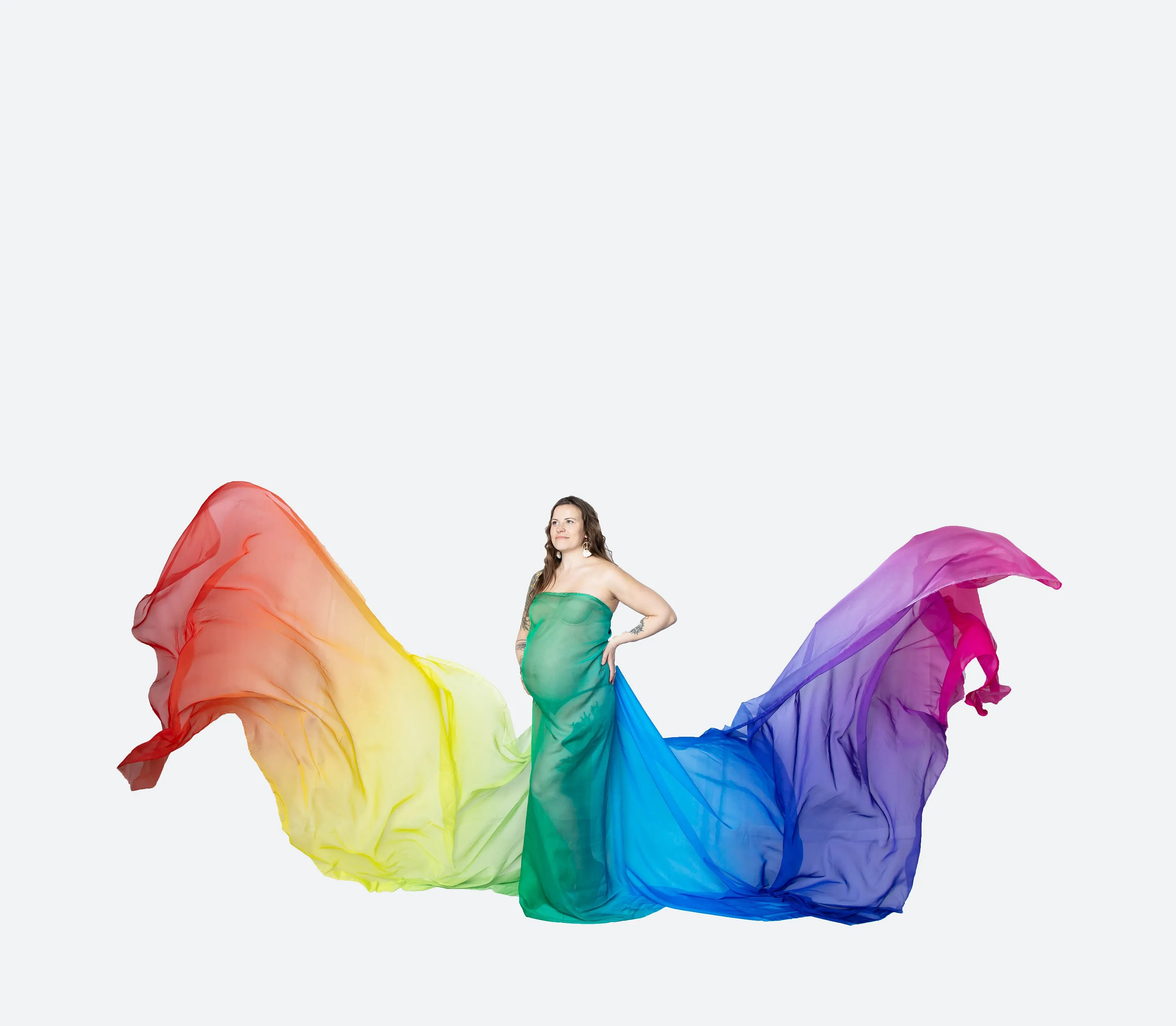 Rainbow Silk Chiffon