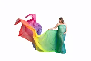 Rainbow Silk Chiffon