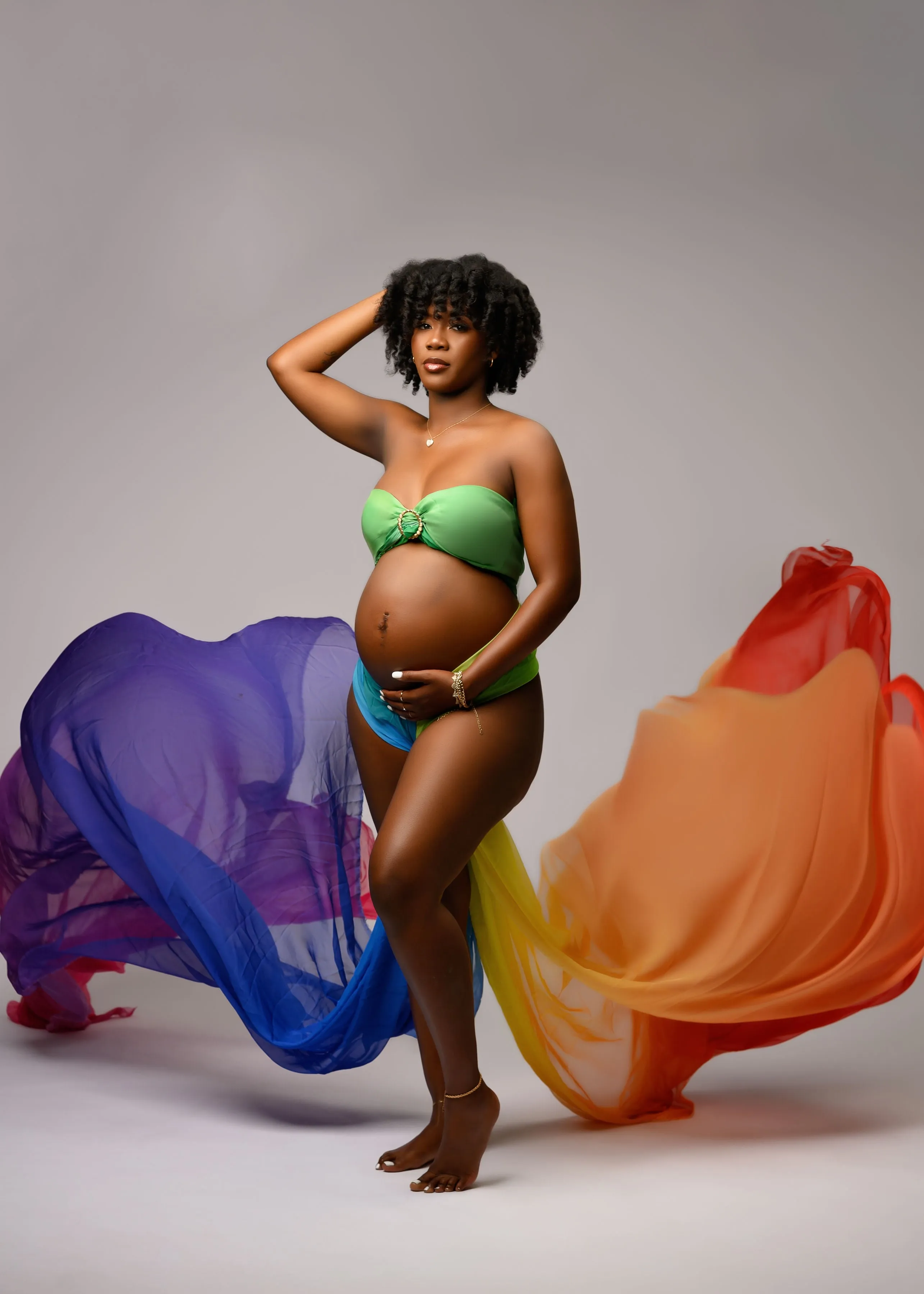 Rainbow Silk Chiffon