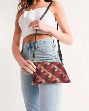 Red Mustard African Print Wristlet