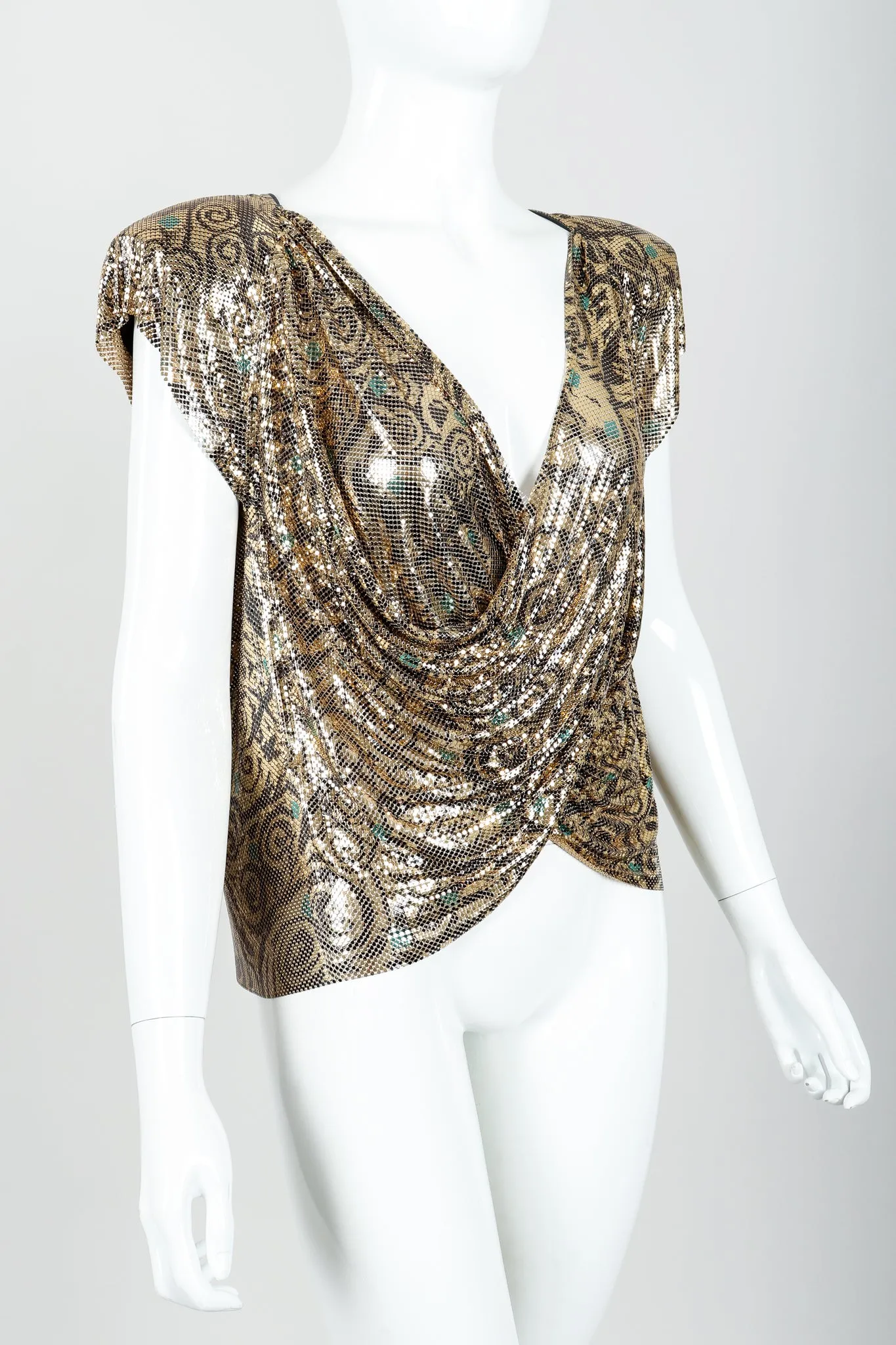 Rose Queen Draped Mesh Top