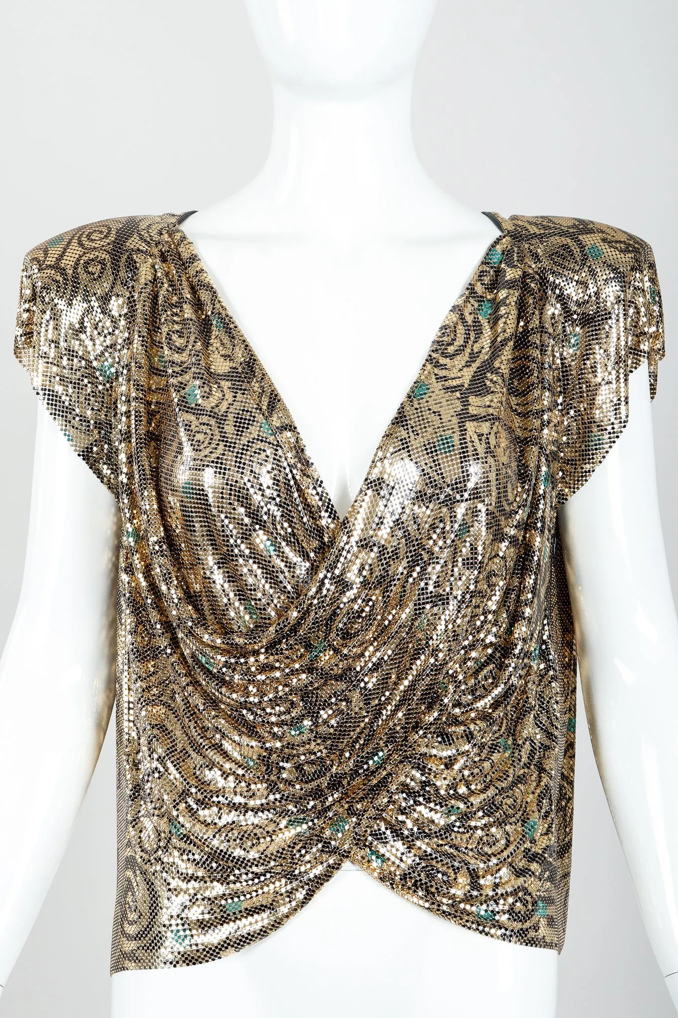 Rose Queen Draped Mesh Top